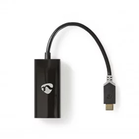 Cable Adaptador de USB Tipo C | Macho - Rj45 (8p8c) Hembra 0,2 m Antracita